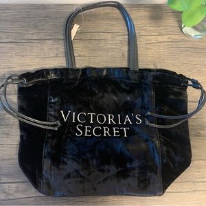 Victoria’s Secret Velour Drawstring Tote w/ Studded Logo